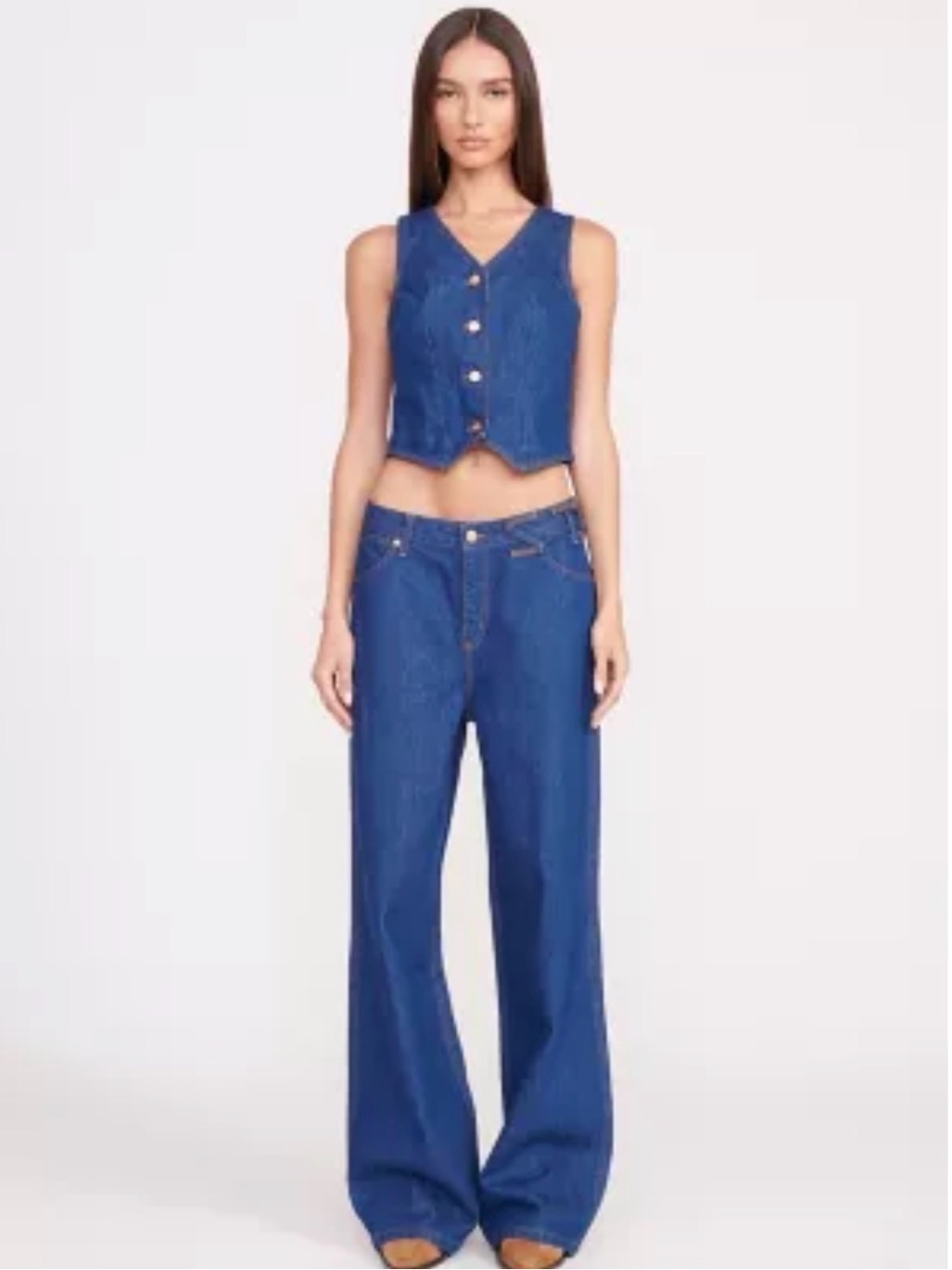 STAUD x Wrangler Loose Wide-Leg Denim Jeans